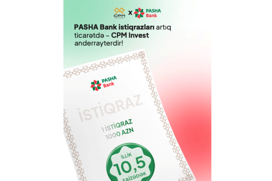 An auction for bonds of "PASHA BANK" OJSC will be held at the Baku Stock Exchange